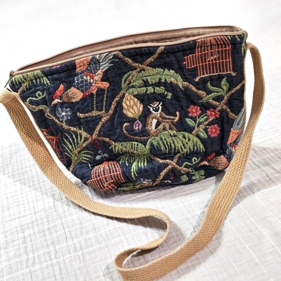 Doodle Bags Handbags - Vintage Doodle Bags Tapestry Purse Monkey